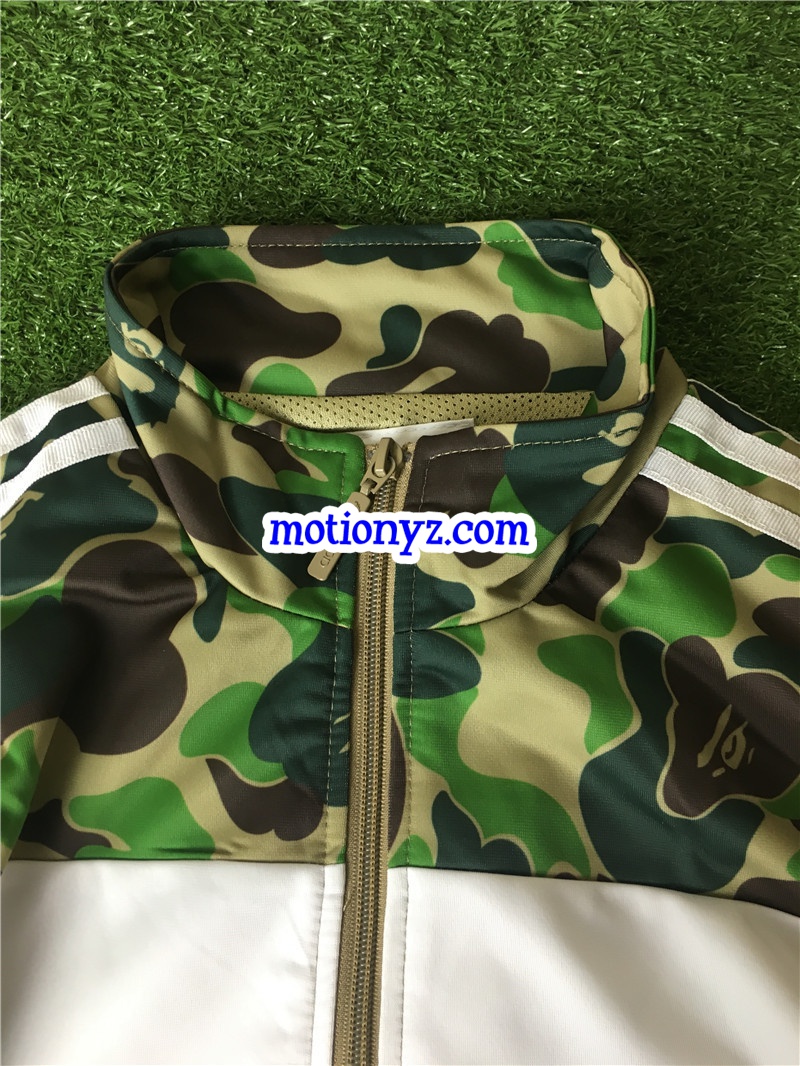 Original Adidas Bathing Ape Bape Jacket Green